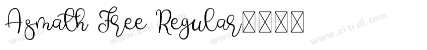 Asmath Free Regular字体转换